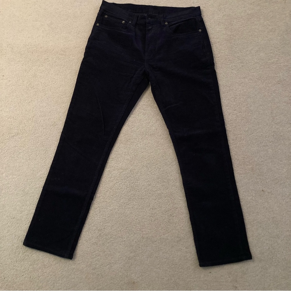 Men's Jachs New York Navy Straight leg stretch  corduroy pants! 5-pocket